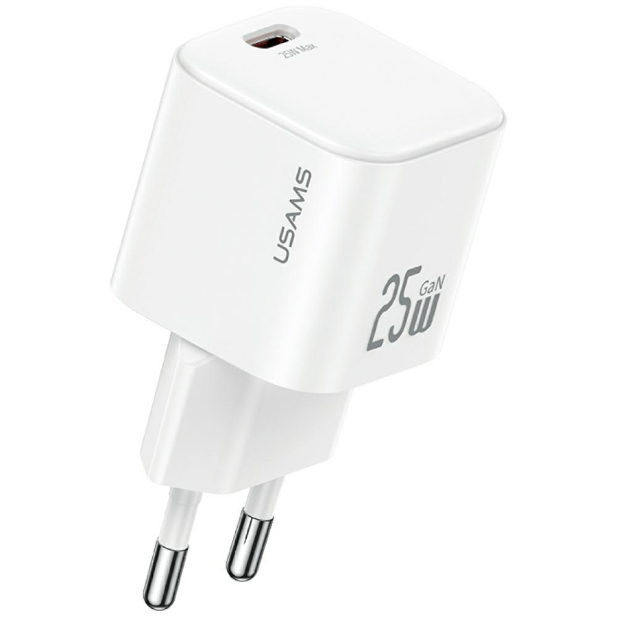 Tinklo įkroviklis USAMS JC Series CC289 25W GaN Mini Fast Charger USB-C baltas