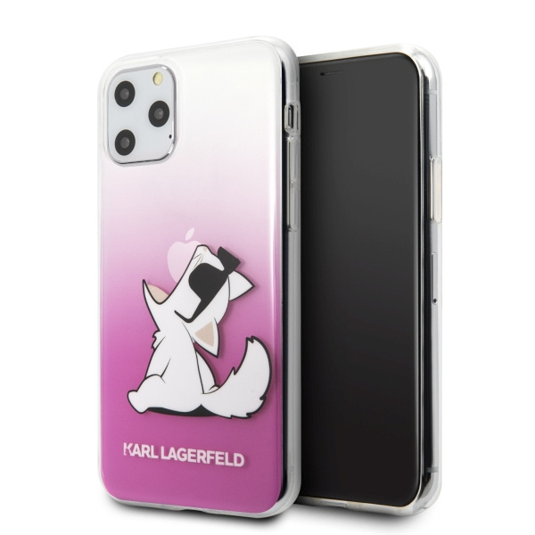 Karl Lagerfeld KLHCN65CFNRCPI iPhone 11 Pro Max kietas dėklas rožinis Choupette Fun