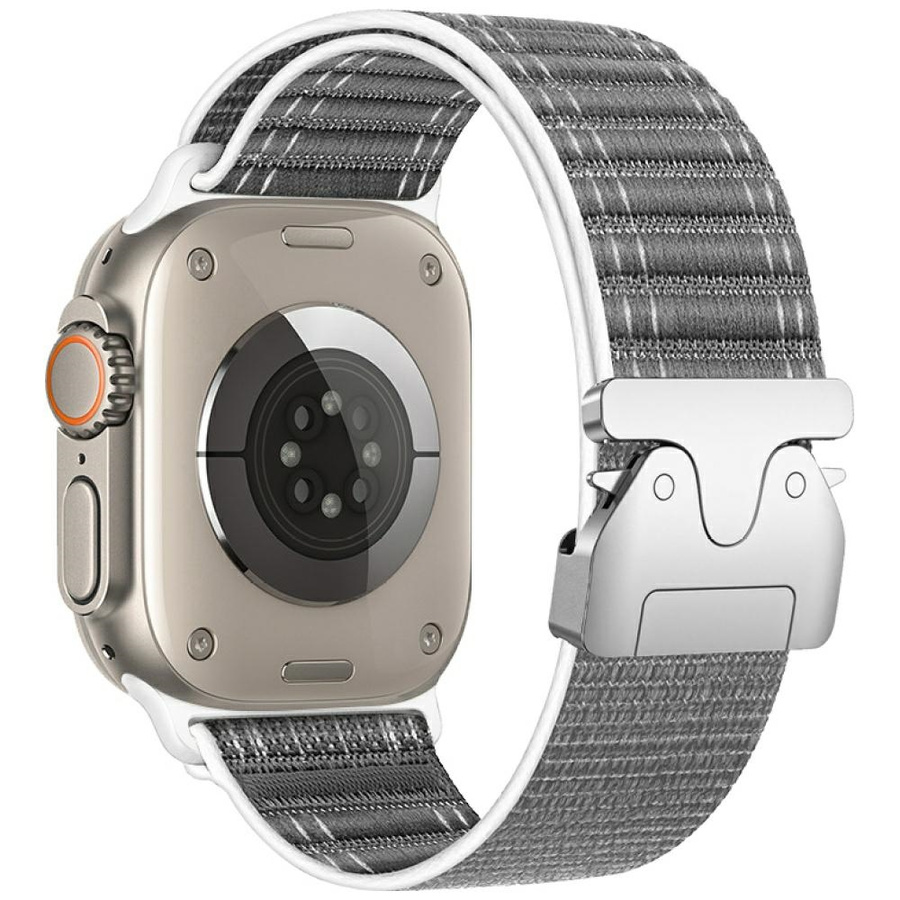 Beline Woven Nylon Diagonal Style Parachute dirželis Apple Watch 38/40/41mm pilkas