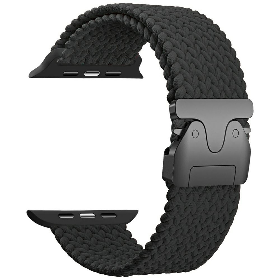 Beline Woven Nylon Parachute dirželis Apple Watch 38/40/41mm juodas