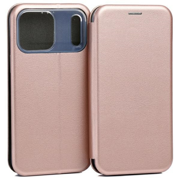 Beline Book Magnetic dėklas iPhone 17 Pro Max rožinis auksinis