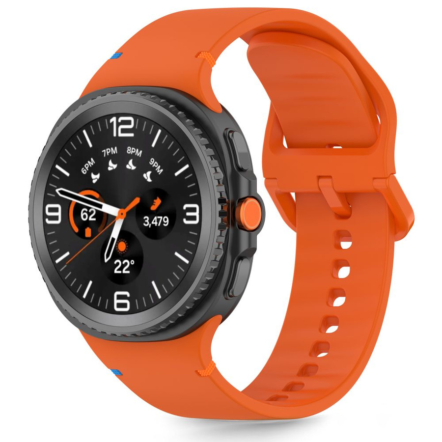 TECH-PROTECT SILICONE SAMSUNG GALAXY WATCH 8 / CLASSIC (40 / 44 / 46 MM) RYŠKIAI ORANŽINIS