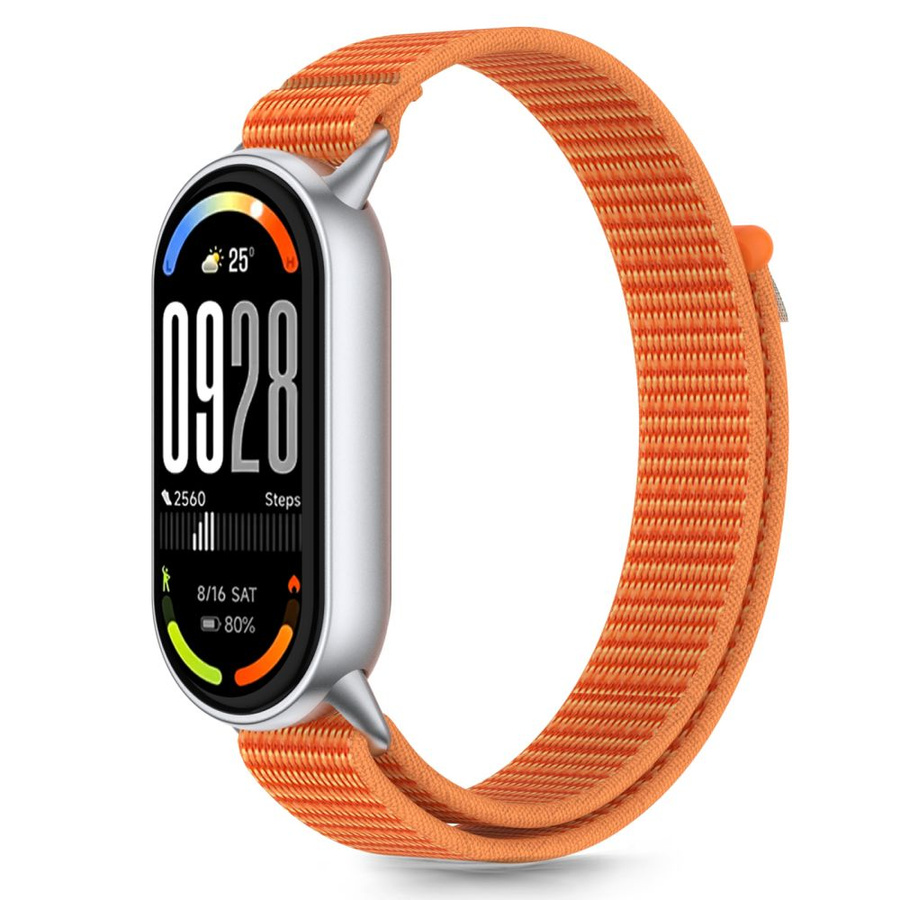 TECH-PROTECT NYLON STRIPE XIAOMI SMART BAND 8 / 9 / 10 / NFC ORANŽINIS/PILKAS