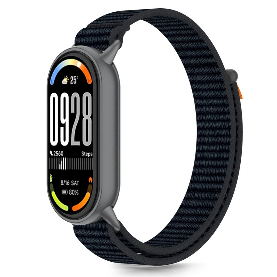TECH-PROTECT NYLON STRIPE XIAOMI SMART BAND 8 / 9 / 10 / NFC JUODAS/ORANŽINIS