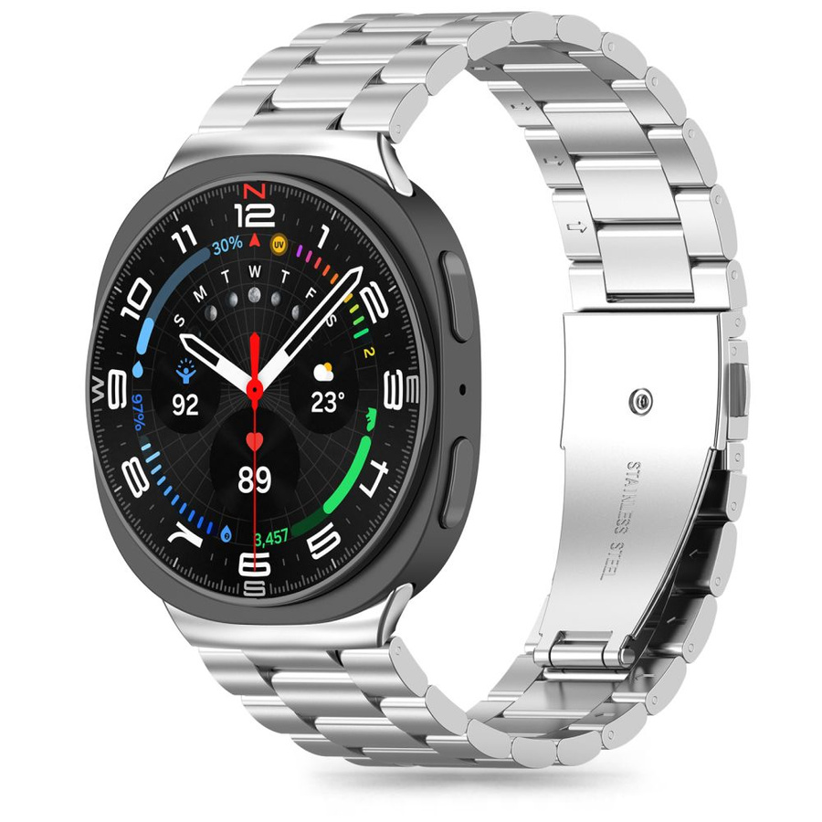 TECH-PROTECT STAINLESS SAMSUNG GALAXY WATCH 8 / CLASSIC (40 / 44 / 46 MM) SIDABRINIS