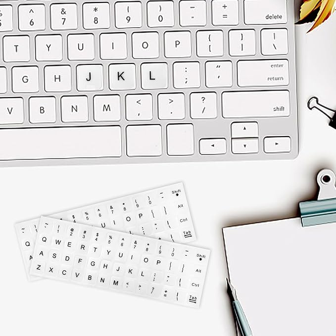 CHROMACRAFT klaviatūros lipdukai balti