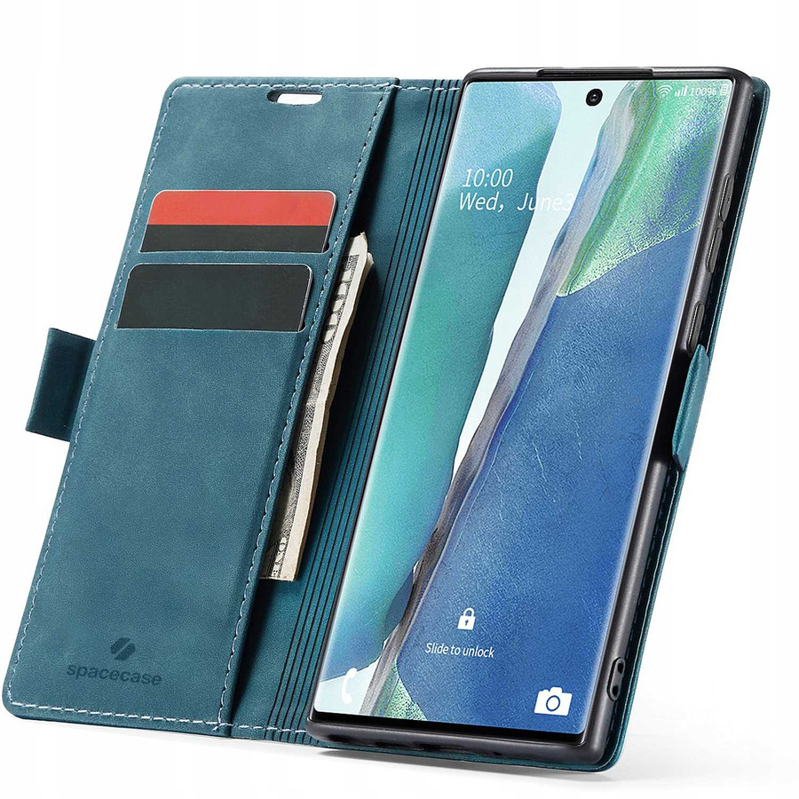 Spacecase piniginės dėklas Galaxy Note 20 mėlynas