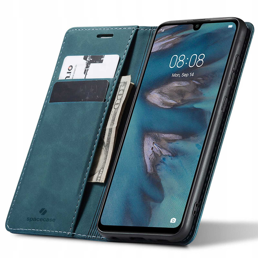 Spacecase piniginės dėklas Huawei P30 Lite mėlynas