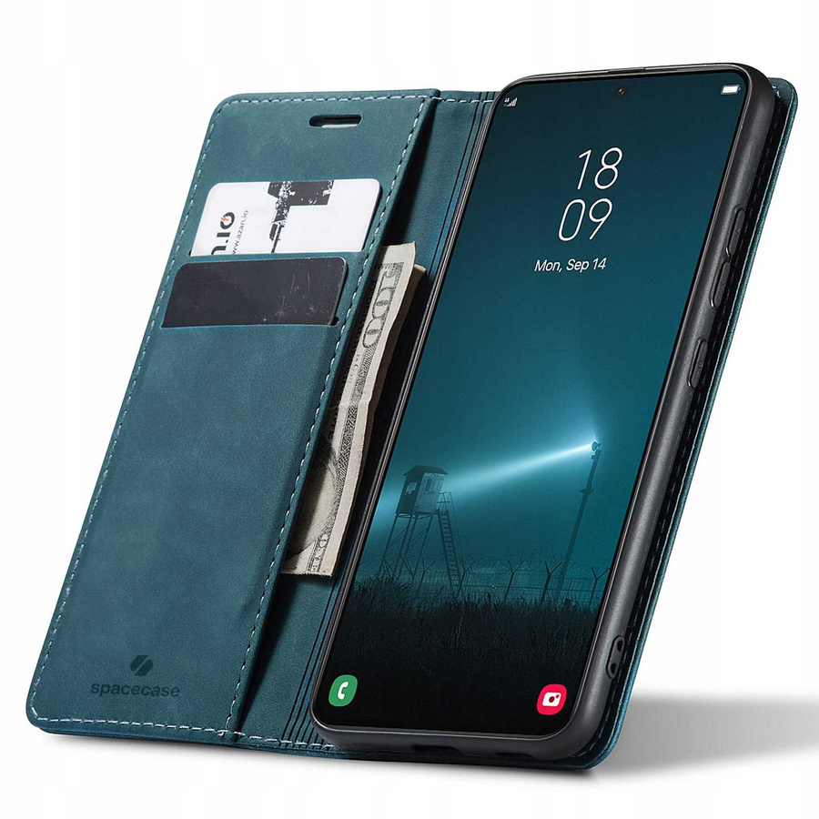 Spacecase piniginės dėklas Galaxy S22 mėlynas