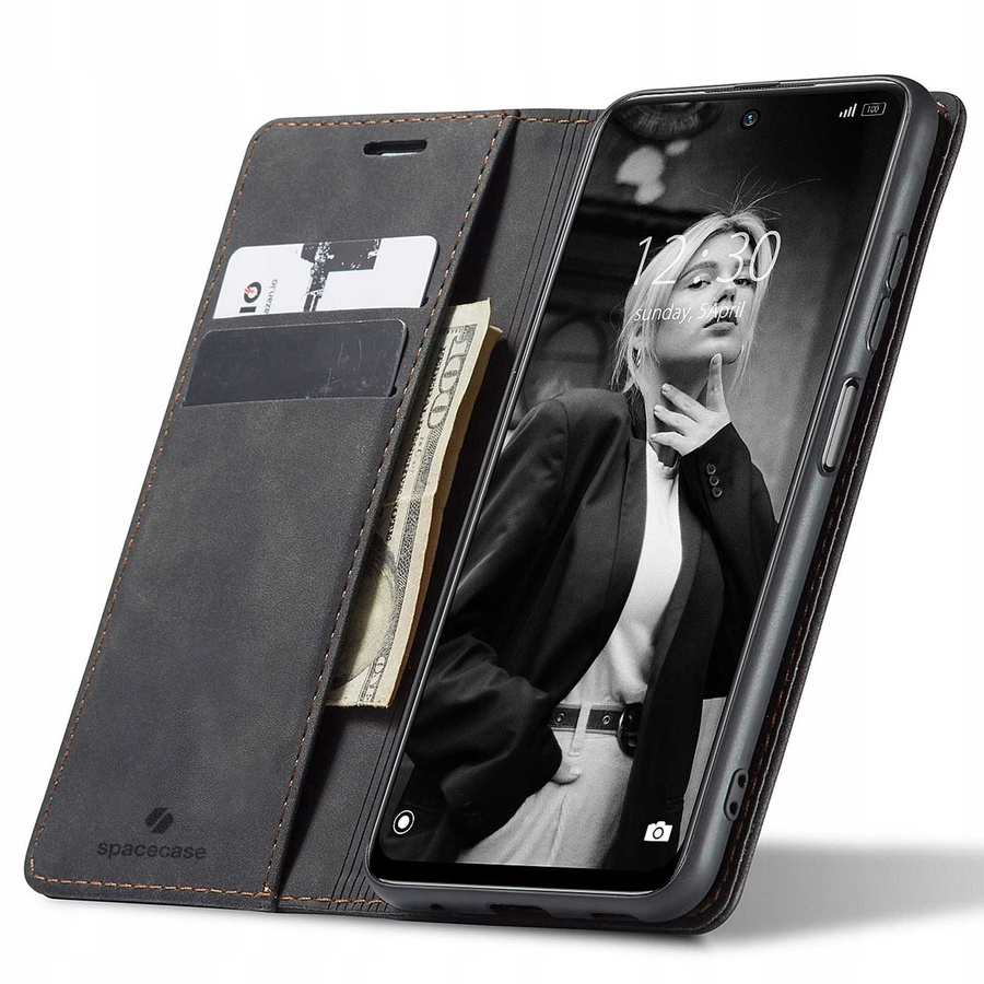 Spacecase piniginės dėklas Redmi Note 11/11s juodas