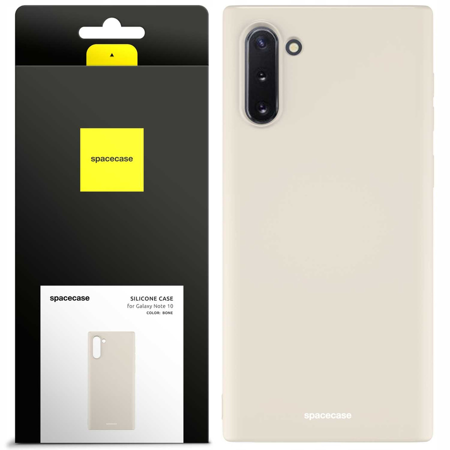 Spacecase Silikoninis dėklas Galaxy Note 10 kaulo spalvos