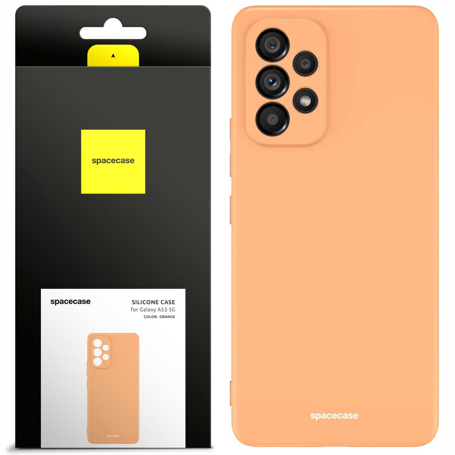 Spacecase silikoninis dėklas Galaxy A53 5G oranžinis