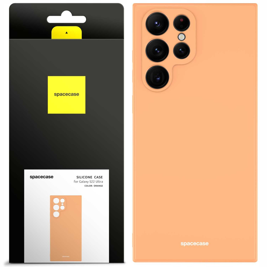 Spacecase silikoninis dėklas Galaxy S22 Ultra oranžinis