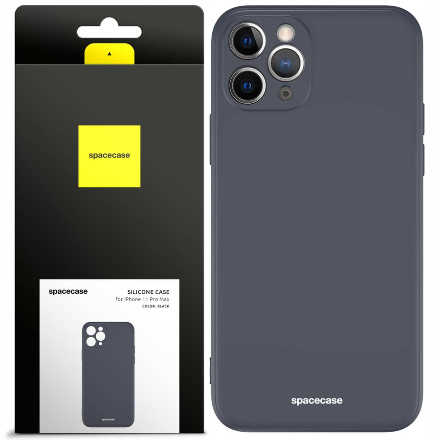 Spacecase silikoninis dėklas iPhone 11 Pro Max juodas
