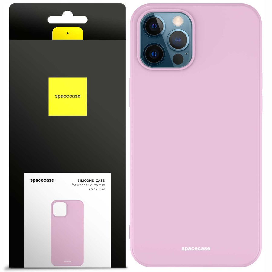 Spacecase silikoninis dėklas iPhone 12 Pro Max alyvinė