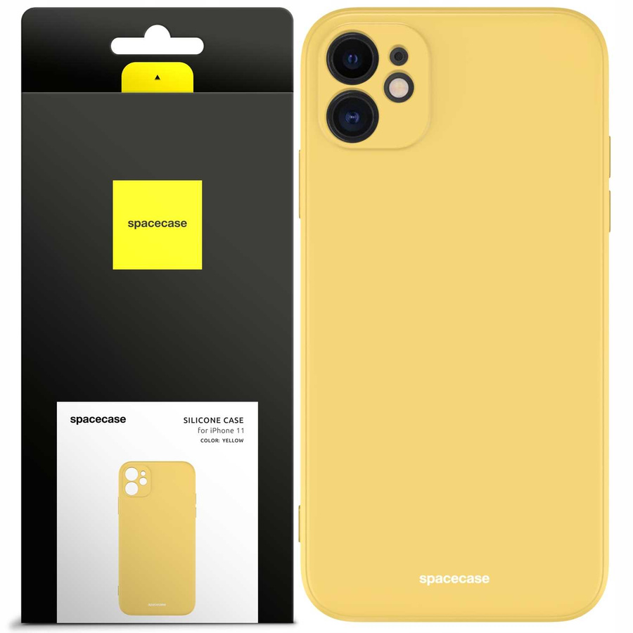 Spacecase silikoninis dėklas iPhone 11 geltonas