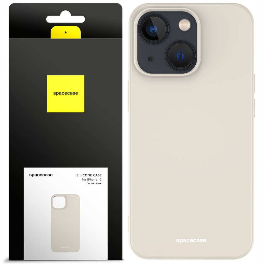 Spacecase silikoninis dėklas iPhone 13 kaulo spalvos