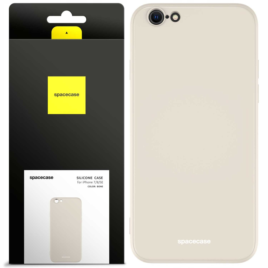 Spacecase silikoninis dėklas iPhone 7/8/SE kaulo spalvos