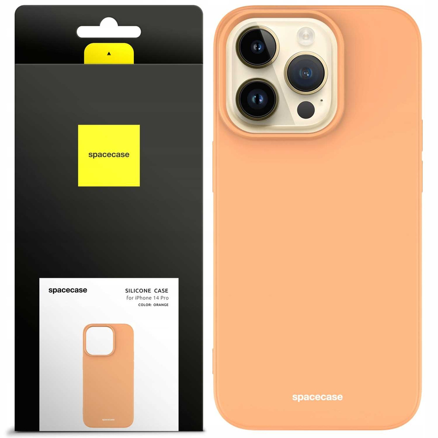 Spacecase silikoninis dėklas iPhone 14 Pro oranžinis