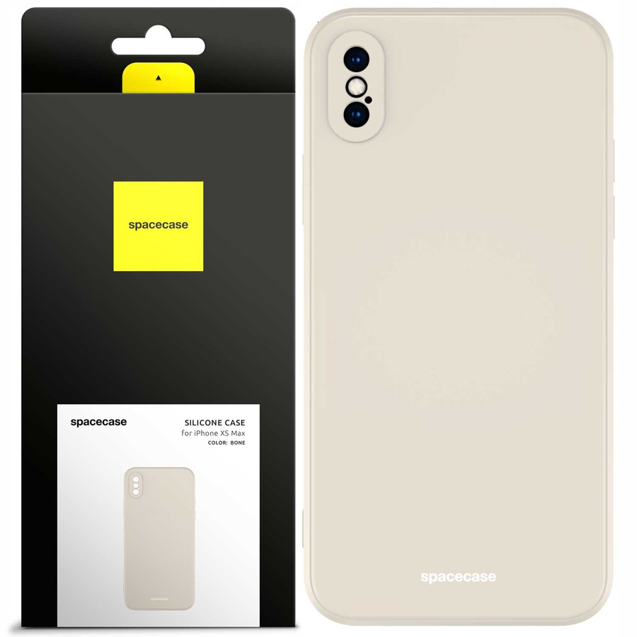Spacecase silikoninis dėklas iPhone XS Max kaulo spalvos