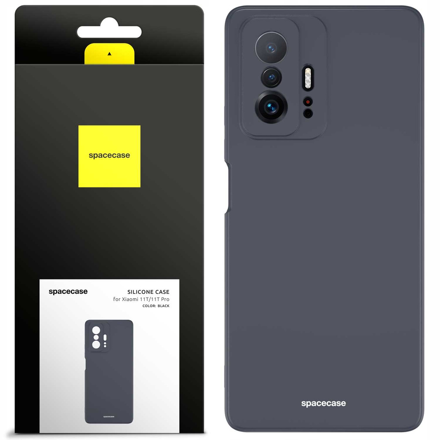 Spacecase silikoninis dėklas Xiaomi 11T/11T Pro juodas