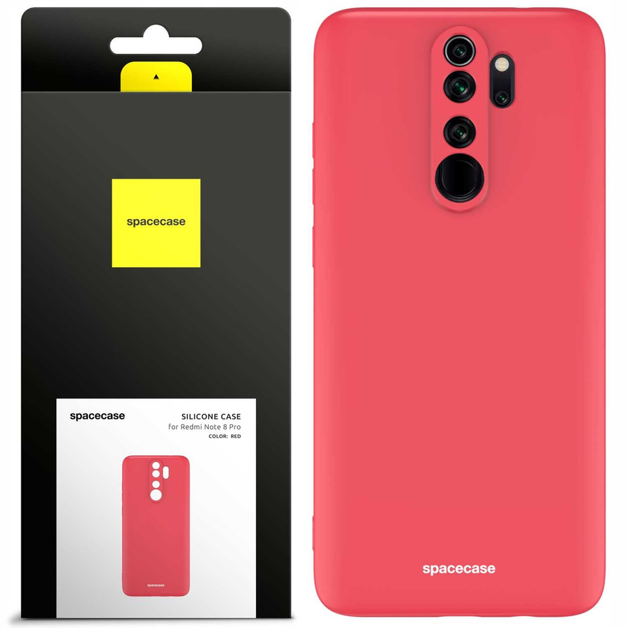 Spacecase silikoninis dėklas Redmi Note 8 Pro raudonas