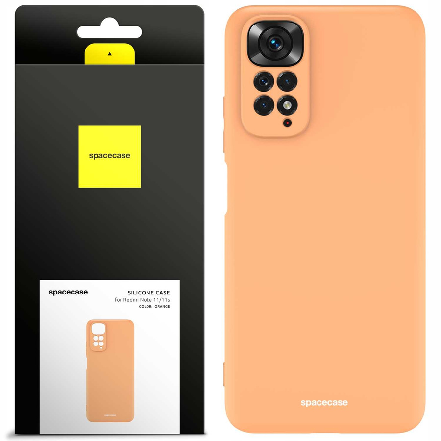 Spacecase silikoninis dėklas Redmi Note 11/11s oranžinis