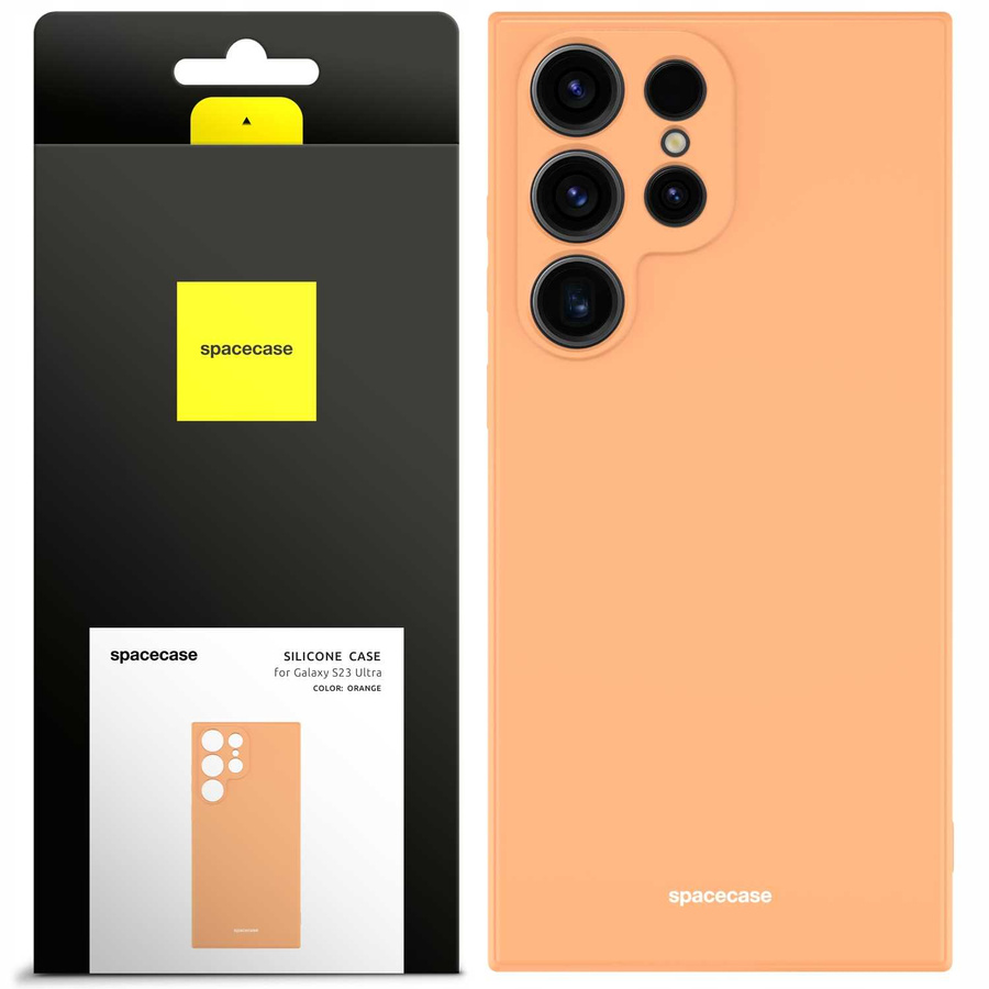 Spacecase silikoninis dėklas Galaxy S23 Ultra oranžinis