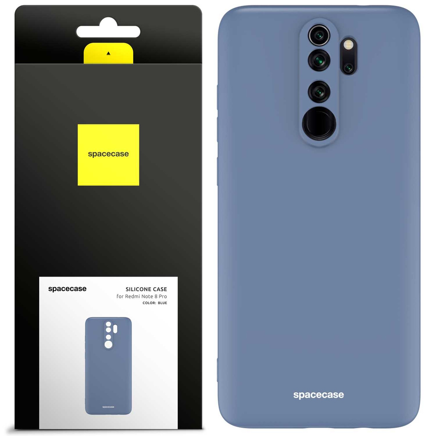 Spacecase silikoninis dėklas Redmi Note 8 Pro mėlynas