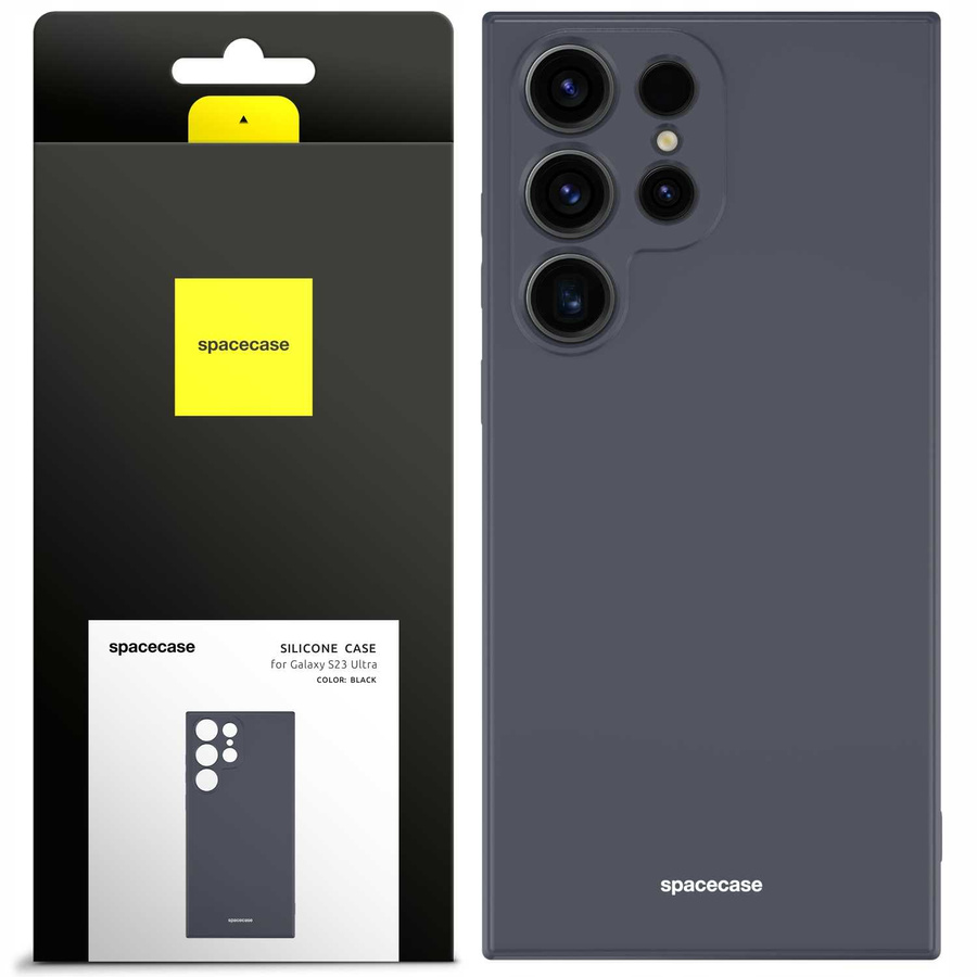 Spacecase silikoninis dėklas Galaxy S23 Ultra juodas
