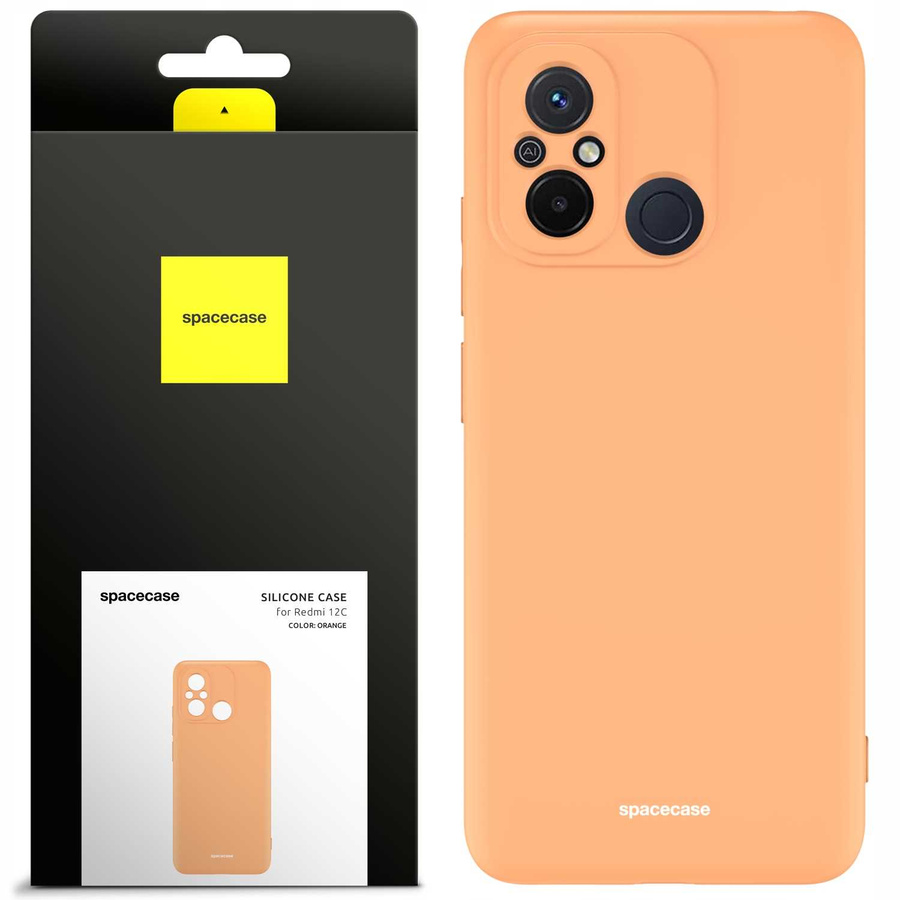 Spacecase Silikoninis dėklas Redmi Redmi 12C oranžinis