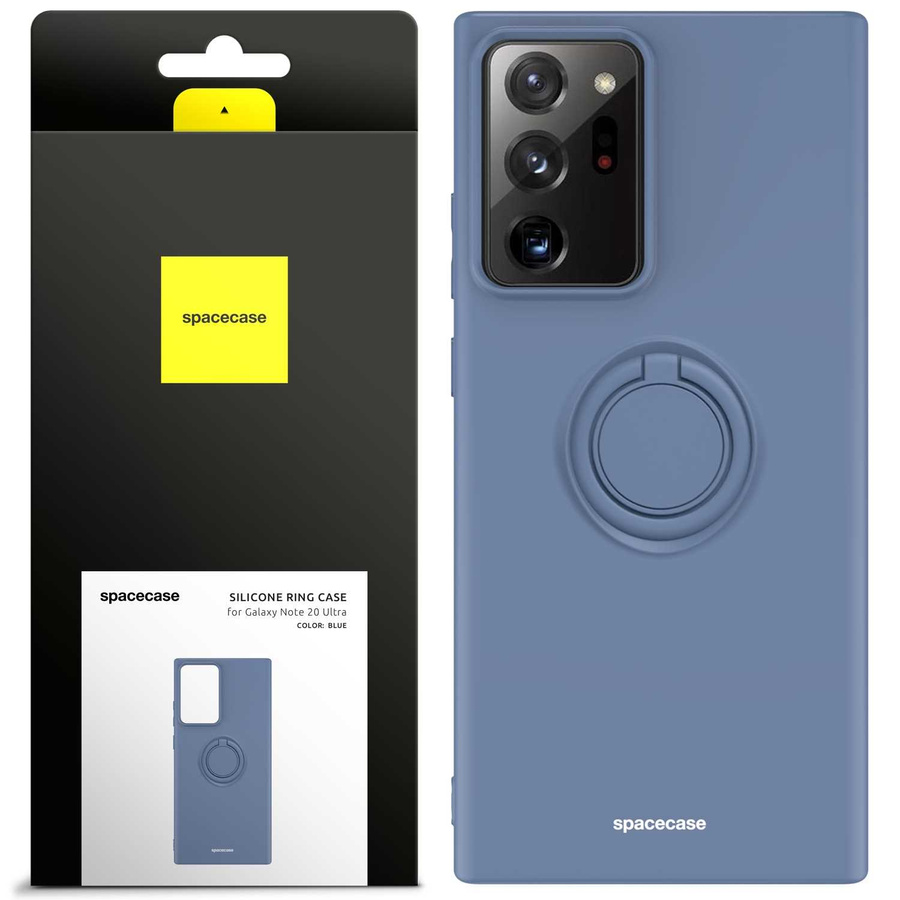 Spacecase Silikoninis dėklas su žiedu Galaxy Note 20 Ultra mėlynas