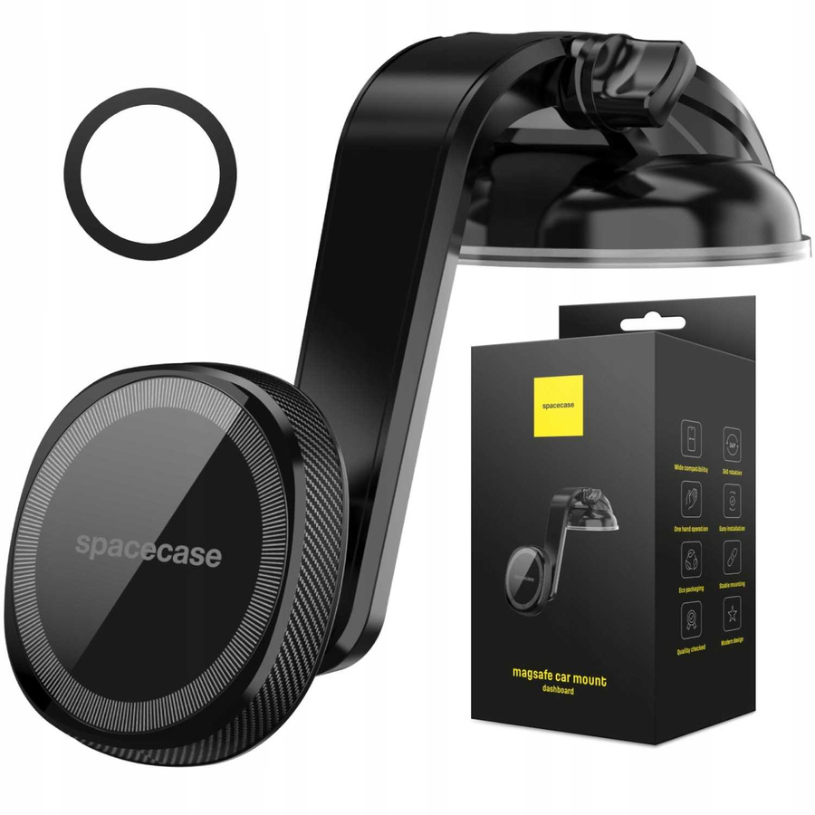 Spacecase Automobilinis laikiklis SC07 Dash Magsafe juodas