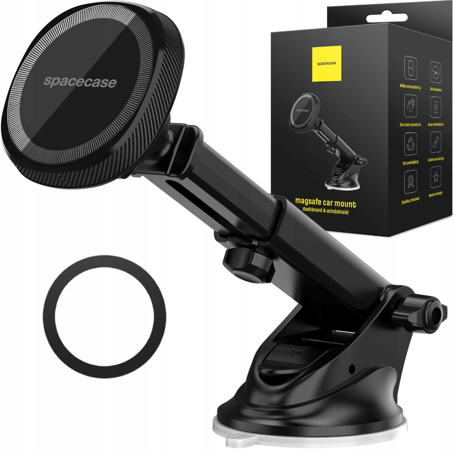 Spacecase Automobilinis laikiklis SC06 Dash/Windshield Magsafe juodas