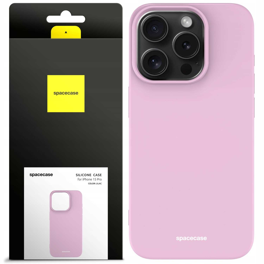 Spacecase Silikoninis dėklas iPhone 15 Pro alyvinė