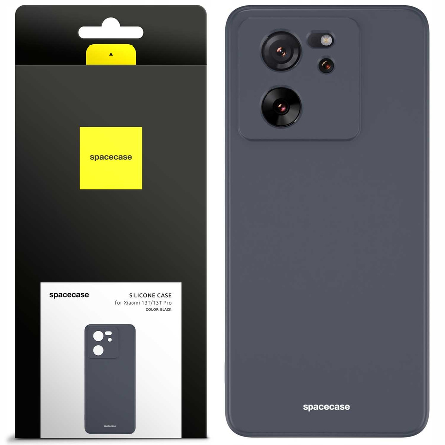 Spacecase Silikoninis dėklas Xiaomi 13T / 13T Pro juodas