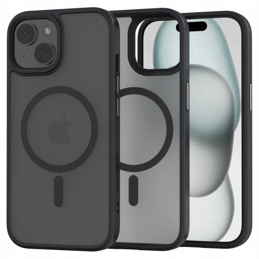 Spacecase Hibridinis magnetinis dėklas iPhone 15 Plus juodas
