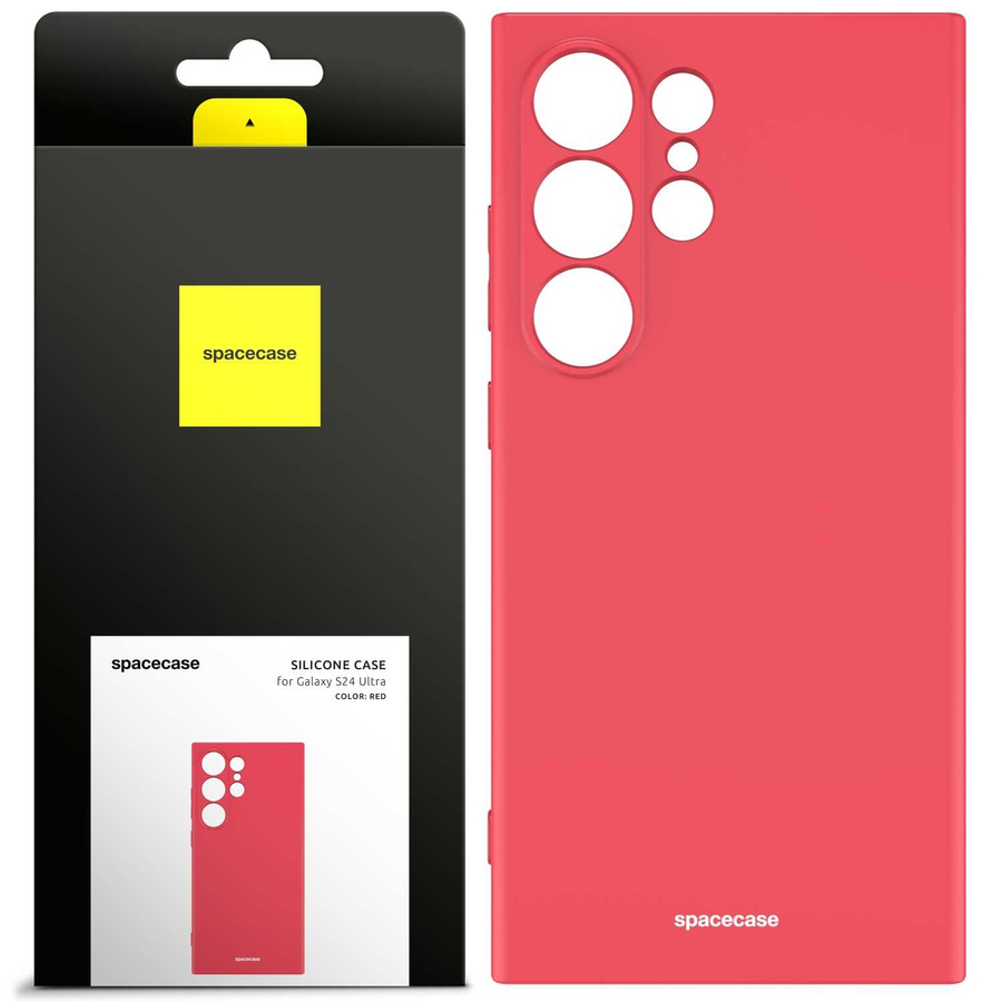 Spacecase Dėklas Silicone Case Galaxy S24 Ultra raudonas