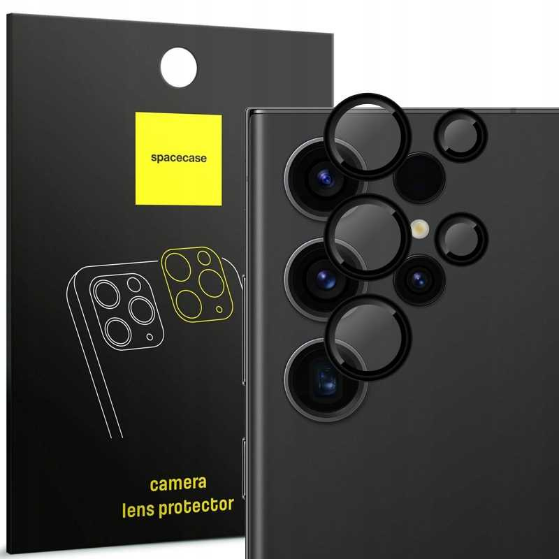 Spacecase Kameros stiklas Camera Ring Galaxy S22 Ultra juodas