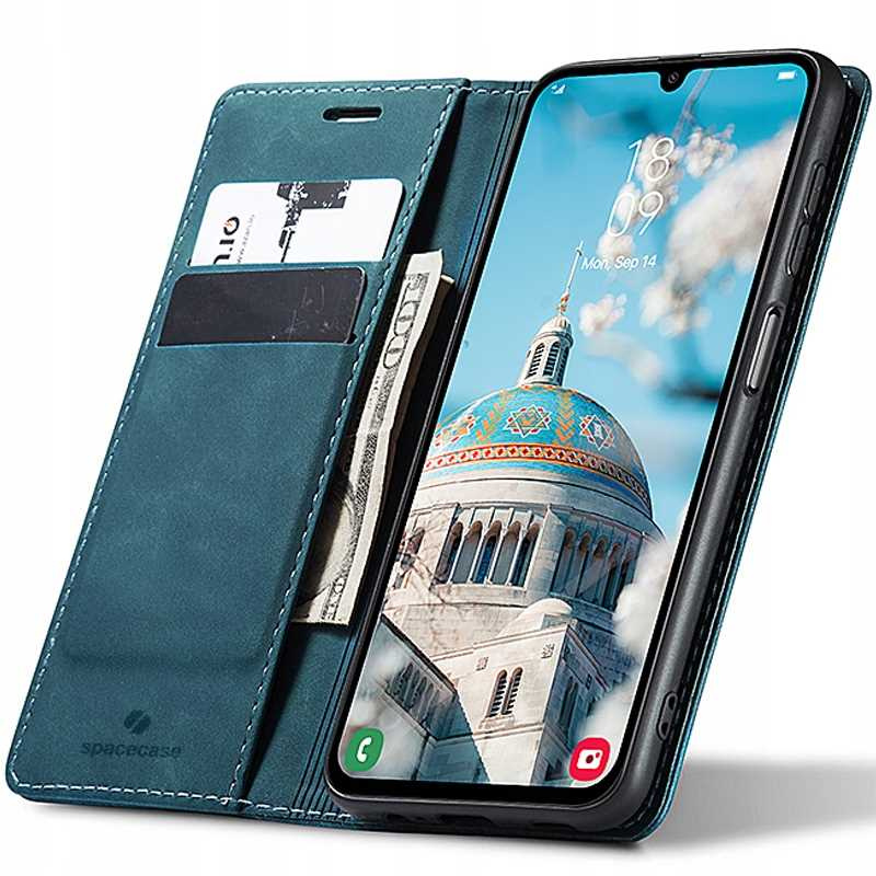 Spacecase Dėklas Wallet Galaxy A25 5G mėlynas