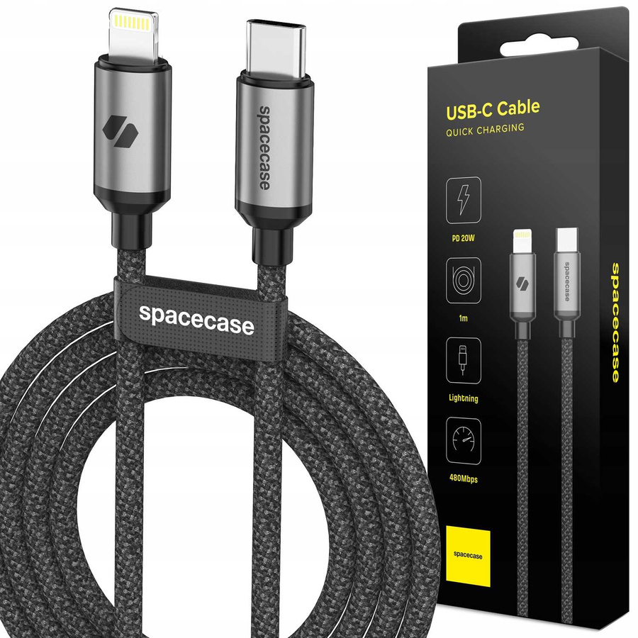 Spacecase Laidas USB-C to Lightning Cable 1M 20W CL05
