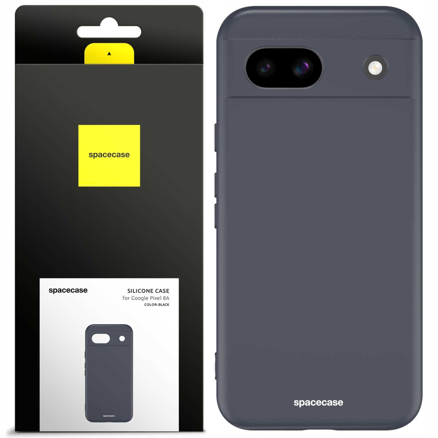 Spacecase Dėklas Silicone Case Google Pixel 8A juodas