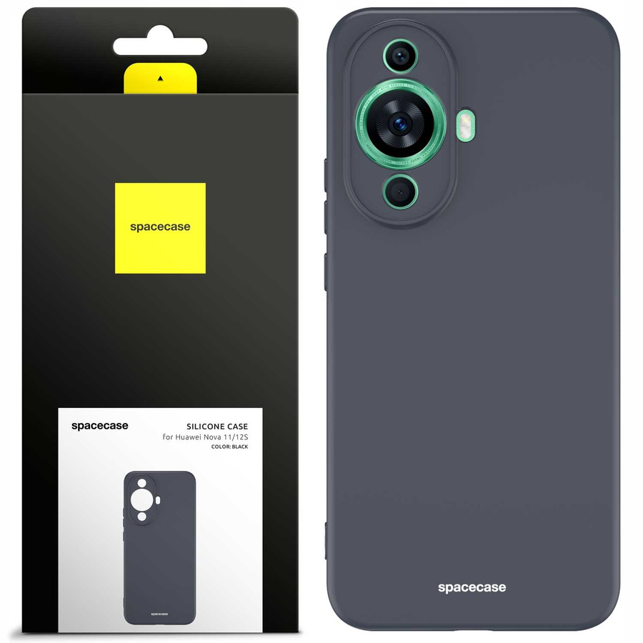 Spacecase Dėklas Silicone Case Huawei Nova 11/12S juodas