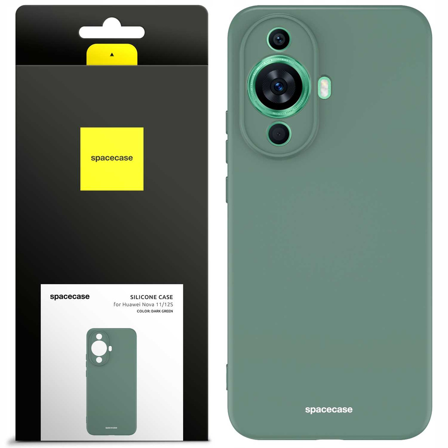 Spacecase Dėklas Silicone Case Huawei Nova 11/12S tamsiai žalias
