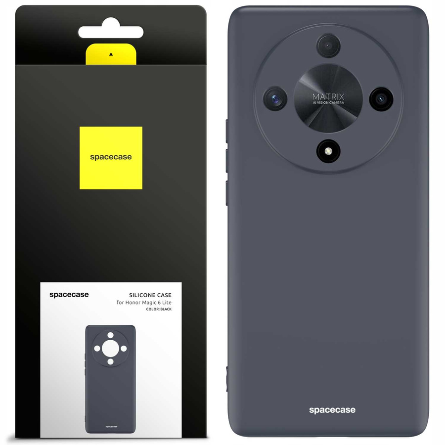Spacecase Dėklas Silicone Case Honor Magic 6 Lite juodas