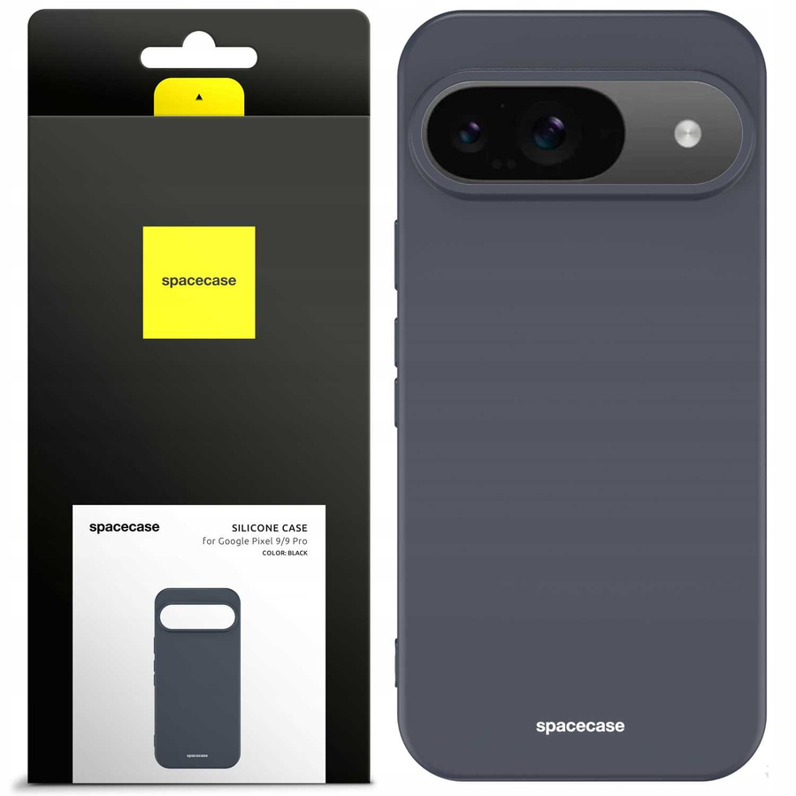 Spacecase Dėklas Silicone Case Google Pixel 9/9 Pro juodas
