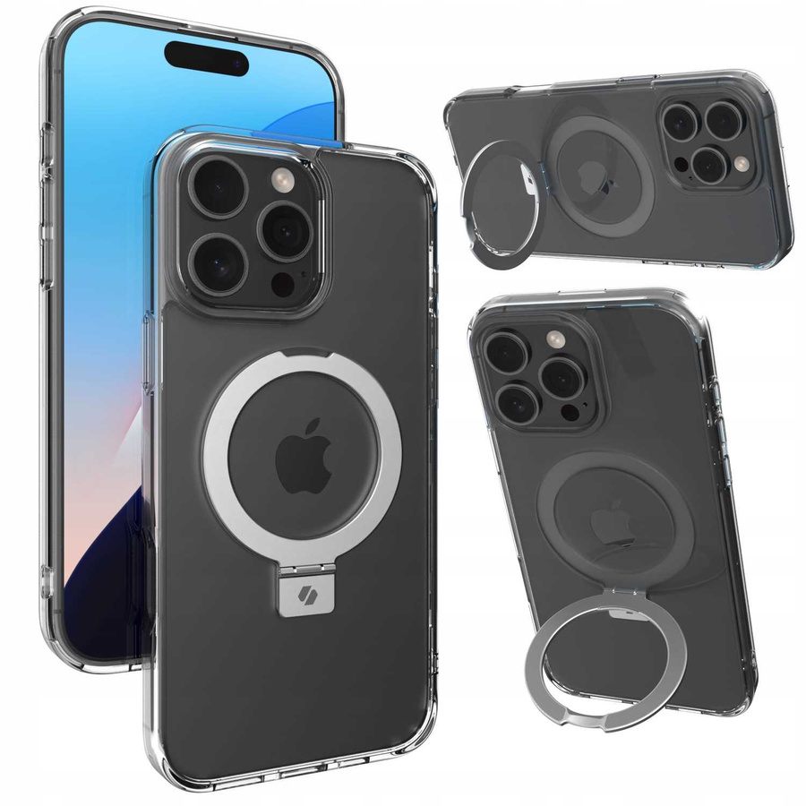 Spacecase Dėklas Ring Pro Mag iPhone 16 Pro Max skaidrus