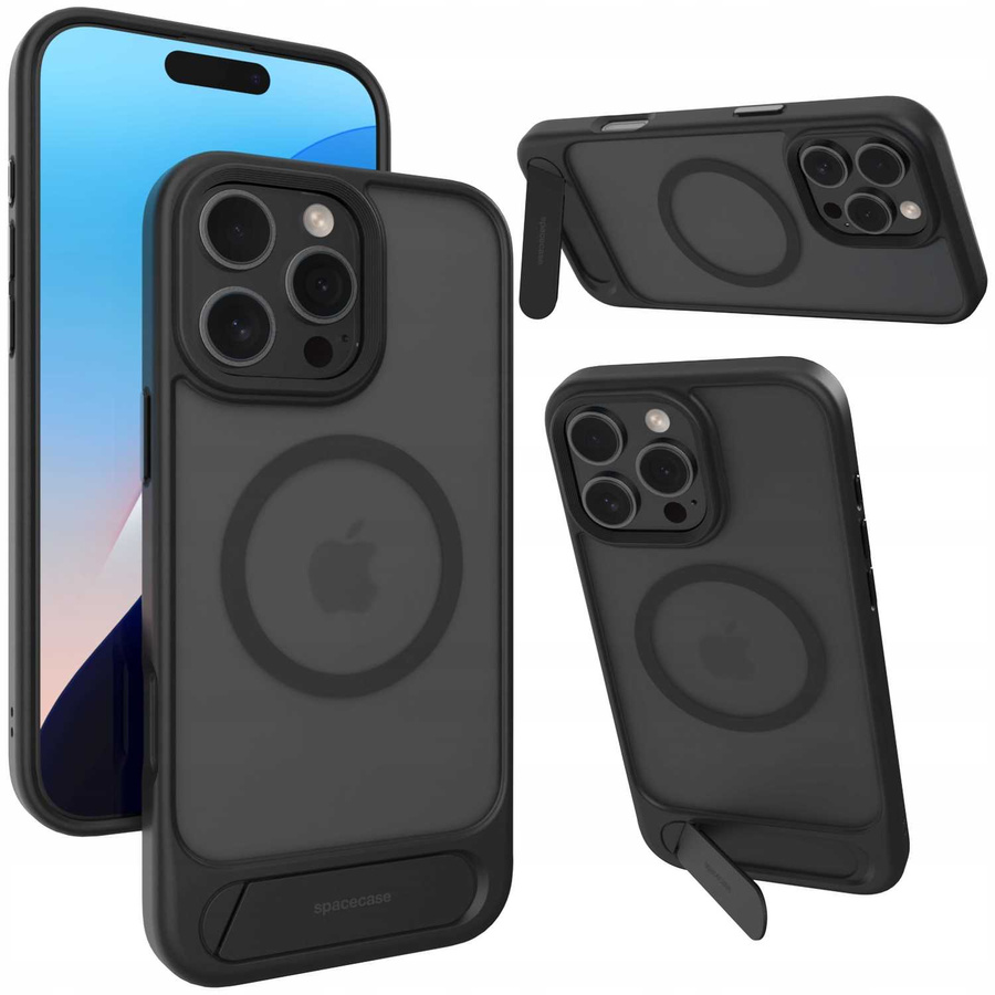 Spacecase Dėklas Stand Pro Mag iPhone 16 Pro Max juodas