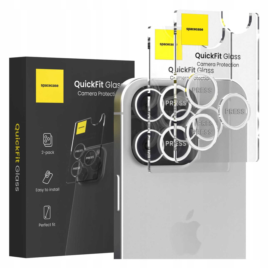 Spacecase Kameros stiklas QuickFit Camera iPhone 16 Pro/16 Pro Max baltas titanas