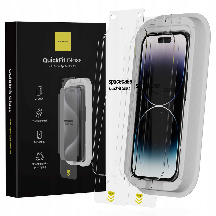 Spacecase Grūdintas stiklas QuickFit Glass iPhone 14 Pro